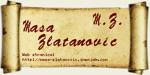 Maša Zlatanović vizit kartica